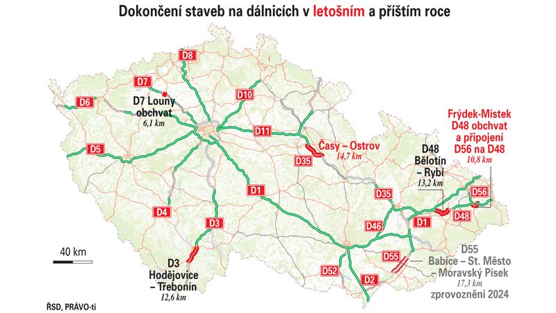 Nových dálnic bude i příští rok jen 25 kilometrů